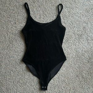 Velvet Spaghetti Strap Body-Suit